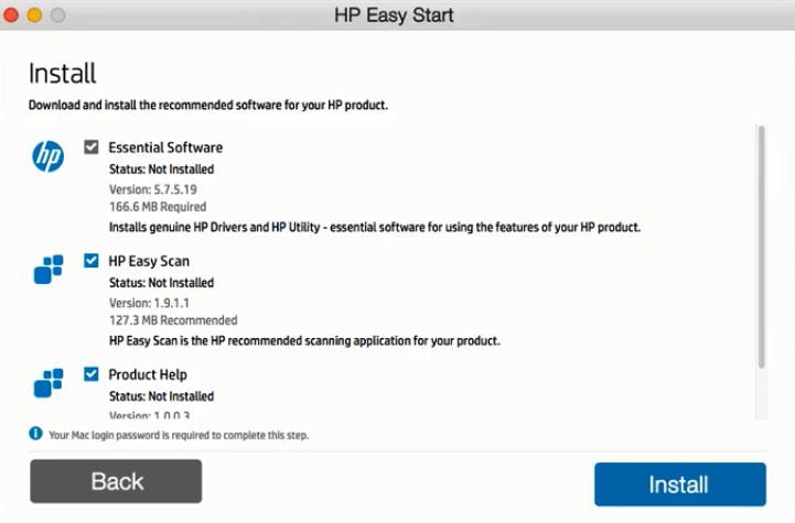 install hp printer for mac